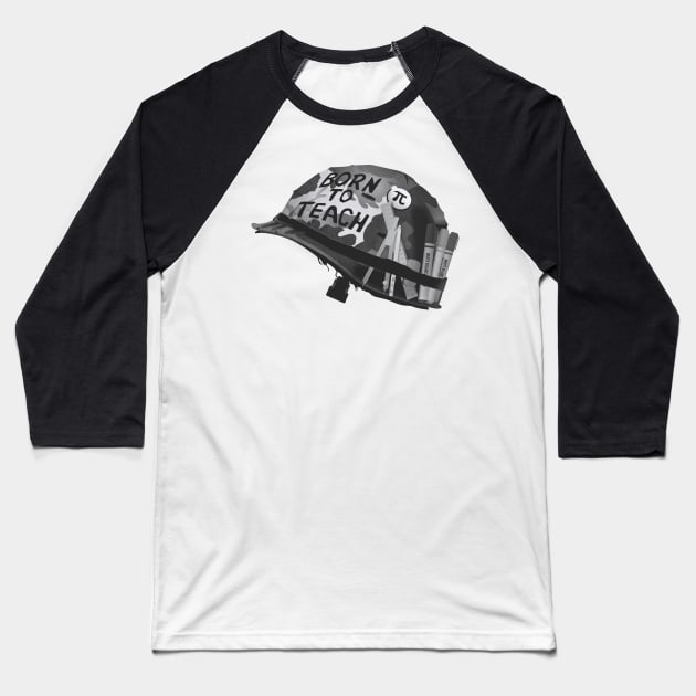 Born to teach Maths  BW Baseball T-Shirt by Manikool